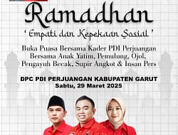 Latih Kepekaan Kepada Wong Cilik PDIP Garut Gelar buka Bersama dan Silaturahmi dengan Pemulung,tk Becak dan Sopir Angkot.