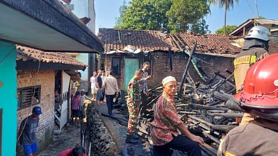 Rumah Ibu Anah di Kersamanah Ludes Terbakar, Diduga Akibat Korsleting Listrik